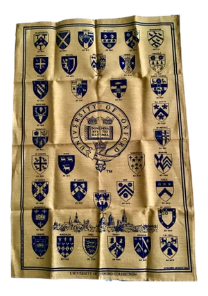 Vintage Oxford University Tea Towel