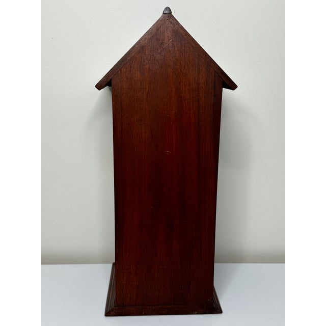 Mid-Century British Arts & Crafts Mahogany Indoor Post Box Cabinet, “Sentry Box” Form, Lock and Key For Sale - Image 13 of 18