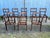 Antique Regency Style Flame Mahogany Brass Inlaid Dining Chairs- Set of 8 For Sale - Image 9 of 12