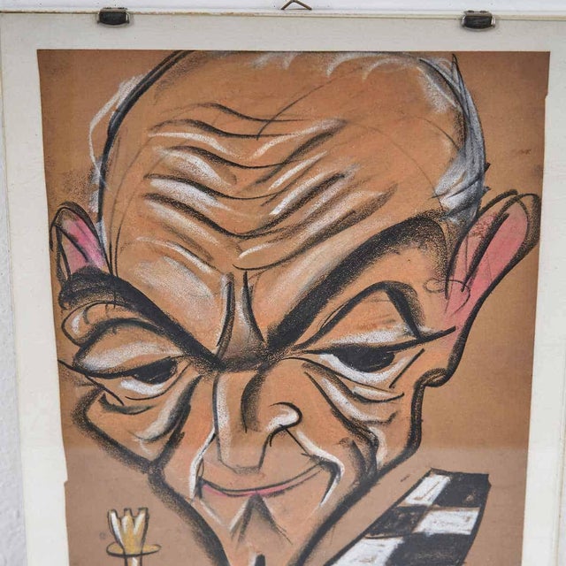 Bignami, Caricature of Face, 1953, Drawing on Paper For Sale - Image 3 of 5