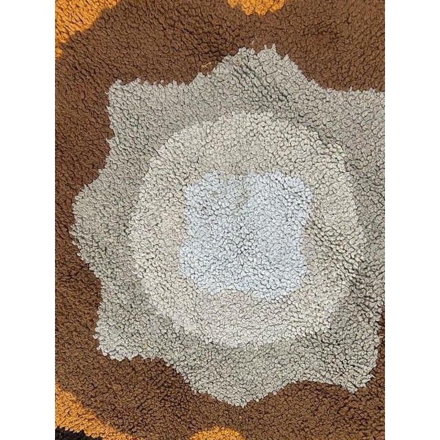Vintage French Round Hand-Knotted Cogolin Rug, 1960s For Sale - Image 16 of 18