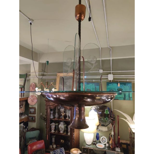 Mid-Century Modern Ceiling Lamp by Pietro Chiesa for Fontana Arte For Sale - Image 3 of 18