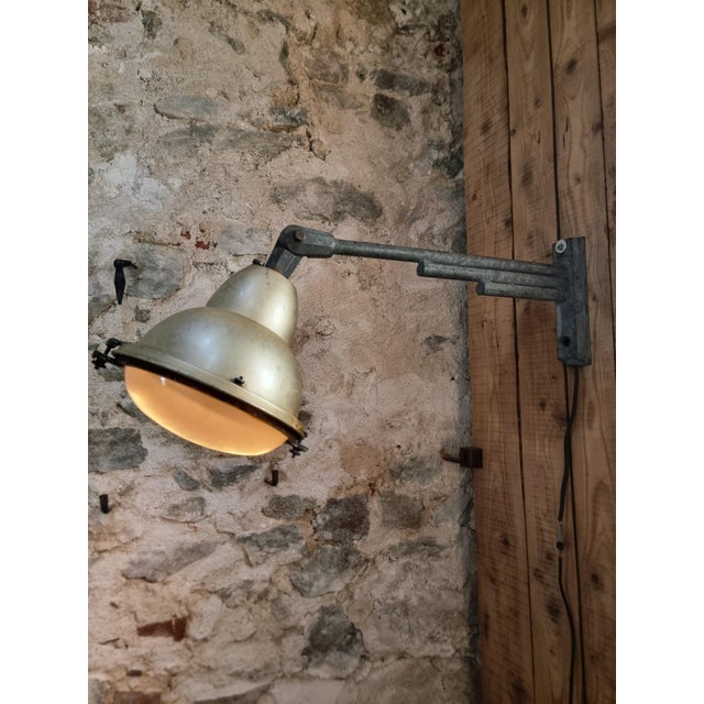 Vintage Street Wall Light in Metal and Glass, 1950s For Sale - Image 12 of 15