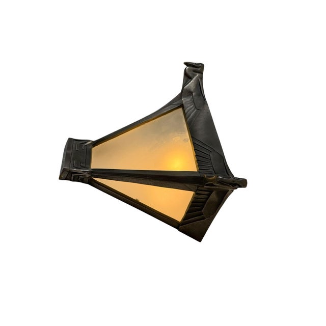 Art Deco Nickel-Plated Bronze Wall Light by Max Le Verrier, 1920s For Sale - Image 3 of 14