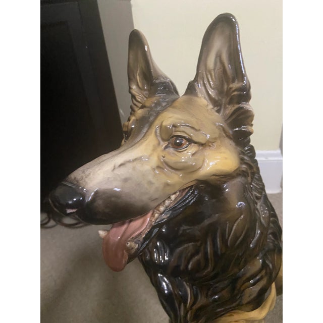 20th Century Shepherd Dog Life Size Sculpture For Sale - Image 12 of 13