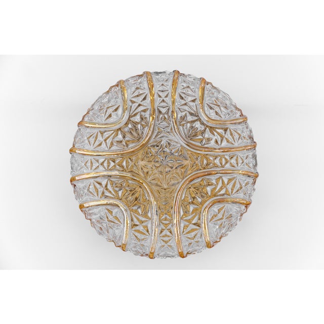 Roiund 3D Amber Glass Flush Mount Lamp by Limburg, Germany, 1960s For Sale - Image 15 of 15