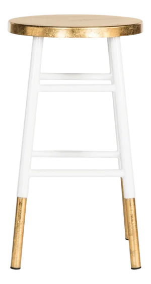 Dipped Counter Stool in White & Gold