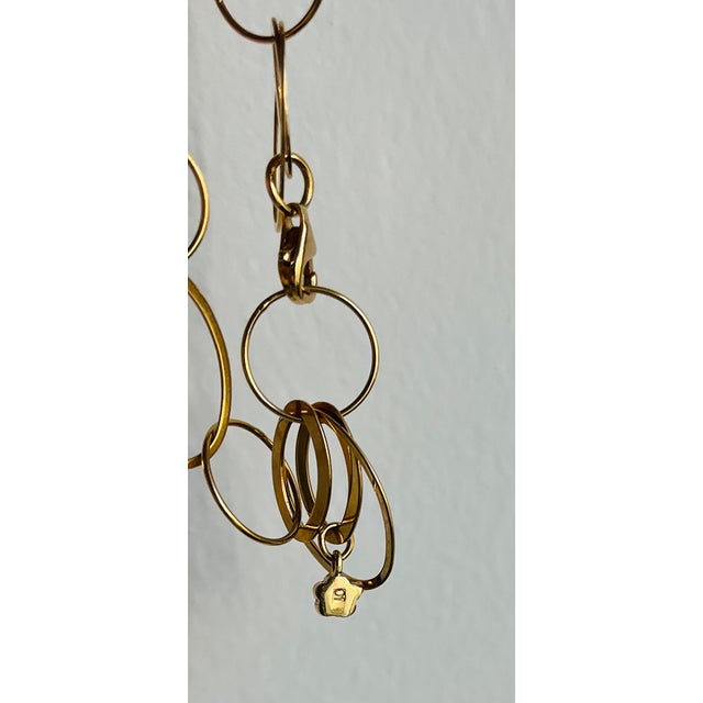 Vintage Lana 14k Gold Double Layer Hoops Necklace, Statement Luxury, Adjustable Clasp For Sale - Image 4 of 12