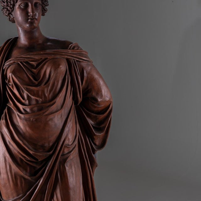 Ceramic Life-Size Terracotta Statue of Goddess Ceres, Vienna, Late 19th Century For Sale - Image 7 of 14