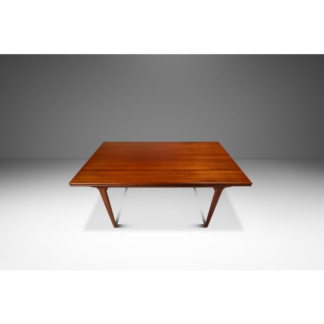 Danish Mid-Century Modern Expansion Dining Table Attributed to Johannes Andersen for Udlum Mobelfabrik in Teak, Denmark, C. 1960s For Sale - Image 9 of 16