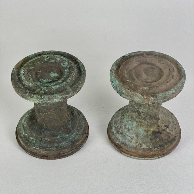 Late 19th Century Antique Pair of Unidentified Bronze Architecturally Salvaged Decor Elements For Sale - Image 5 of 11