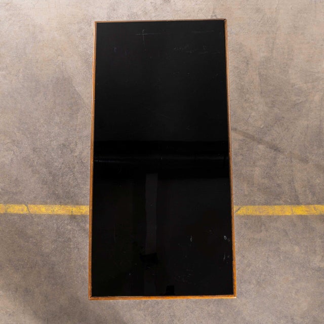 1950’s Mid Century Angular Low Table with Dark Slate Laminate Top. Good quality side table with a practical laminate top...