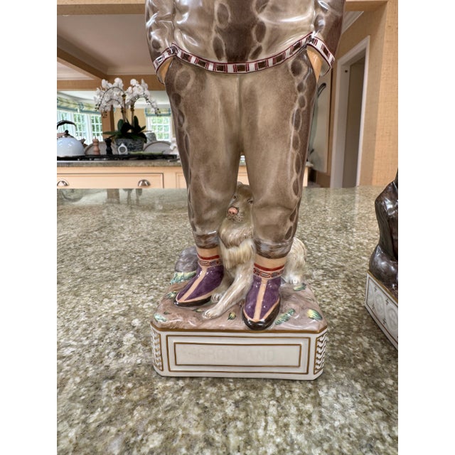 Ceramic Pair of Early 1900s Royal Copenhagen Figurines Carl Martin-Hansen Man and Woman From Greenland For Sale - Image 7 of 16