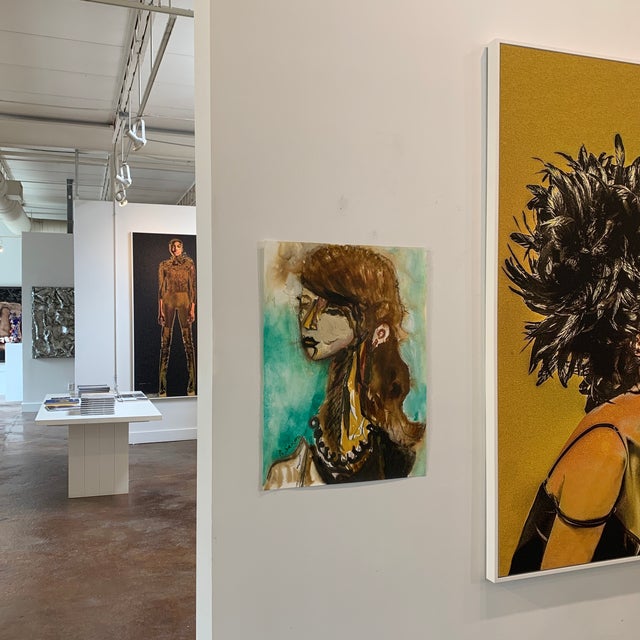 2020s Contemporary Original Abstract Portrait Ink Wash Painting by Phil Saxon For Sale - Image 5 of 12