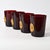Mid-Century Modern Mid-Century Ruby Red Gold Medallion Tumblers, Set of 4 For Sale - Image 3 of 11