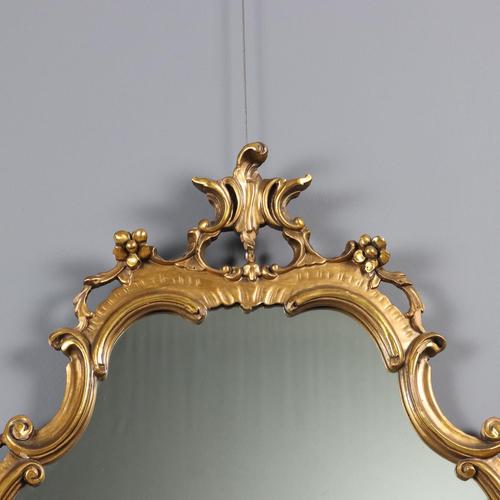 Baroque Style Carved and Gilded Mirror For Sale - Image 3 of 10