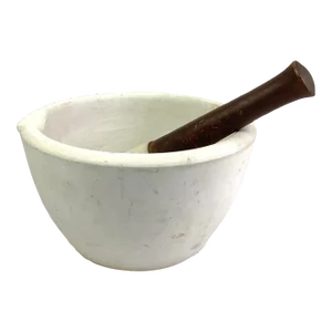 1900s Antique Victorian Ceramic Mortar and Pestle