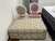 Arhaus custom ottoman in beige grey and paisley design. On casters. Measures 44x30x16 See my other listing for matching...