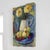 Wood Still Life Impressionist Painting of Fruit and Flowers on Wood Crate For Sale - Image 7 of 11