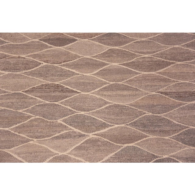 Textile Modern Kilim Hallway Runner Rug For Sale - Image 7 of 9