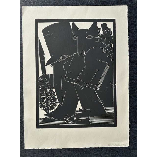 Albert Schindehütte, Artist's Edition (e.a.), 1989, Woodcut, in Very Good conditions. Designed 1980 to 1989 This piece is...