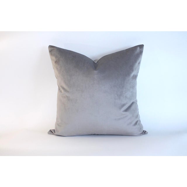  Gray Velvet Pillow  24x24 Chairish