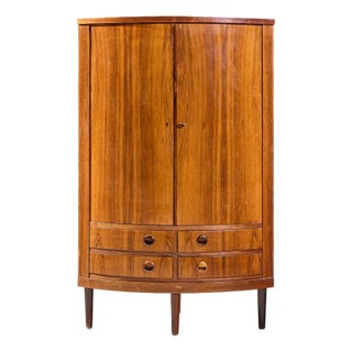 Kai Kristiansen Mid Century Danish Rosewood Corner Cabinet For Sale