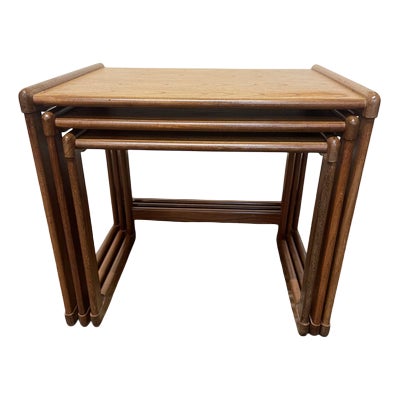 Mid-Century Modern Danish Teak Nesting Tables, 1960s, Set of 3 For Sale