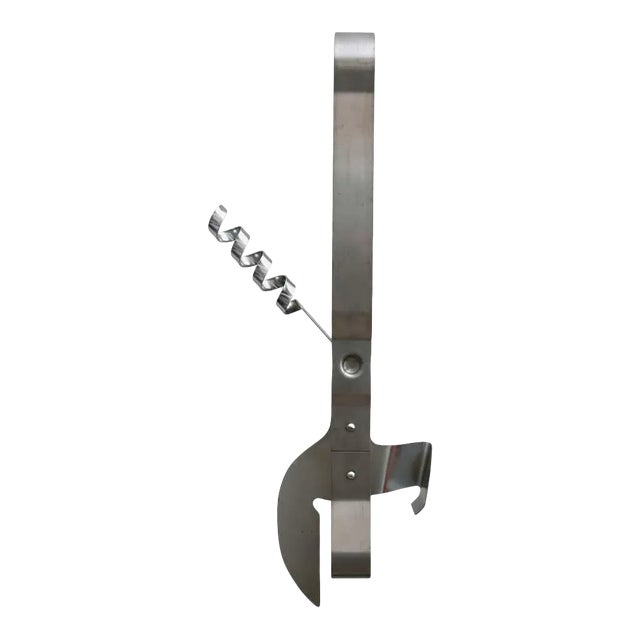 Wall Mount Can Opener Sculpture in Stainless Steel by Curtis Jere For Sale