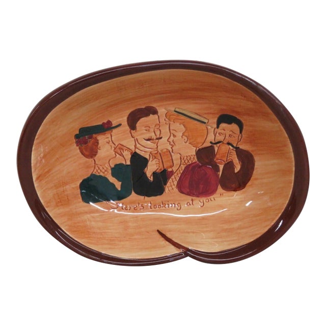 Pennsbury Pottery Pretzel Bowl Gay Nineties Here's Looking at You Kid For Sale
