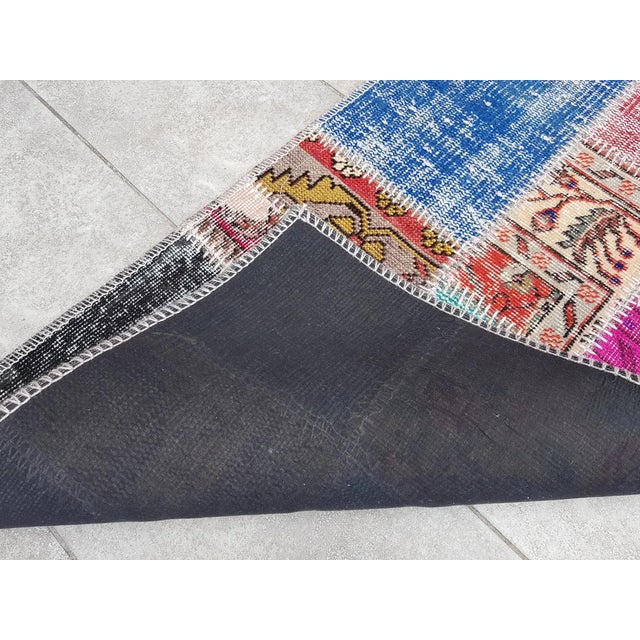 Blue Anatolian Antique Vintage Runner For Sale - Image 8 of 10