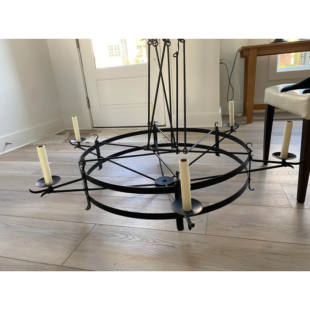 Ironware Fiona Black Chandelier For Sale In Washington DC - Image 6 of 6