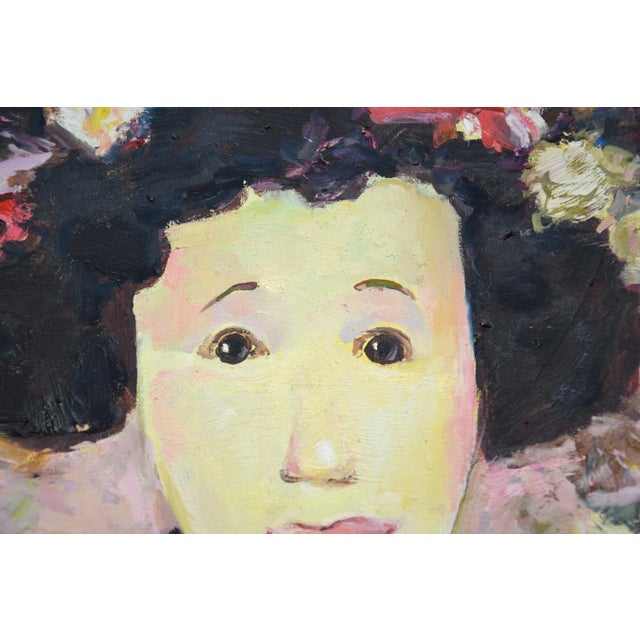 Girl With a Bow.Modern Original Painting. For Sale - Image 4 of 11