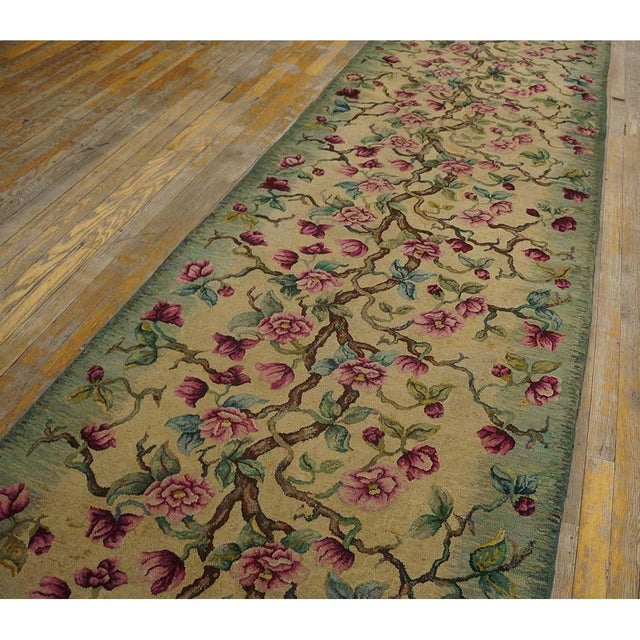 Hallway Runner Rugs (3.04ft x 12ft), Circa Date: 1930s. This exceptional piece is a fine example of American textile...