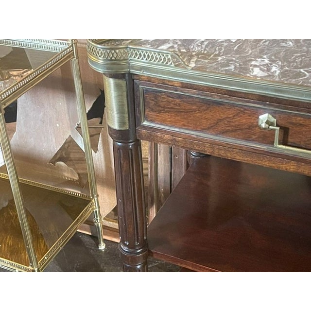 19th Century French Jansen Design Mahogany Serving Table For Sale - Image 5 of 9