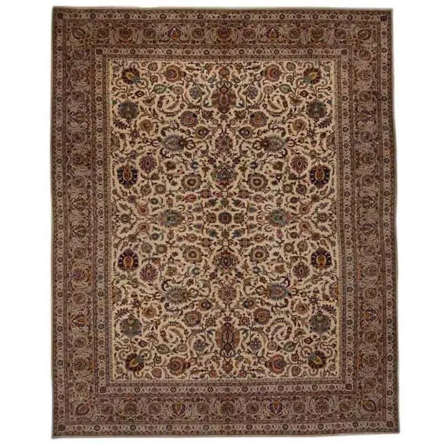 1960s Old Persian Kashan Rug 13’0″ X 16’3″ For Sale - Image 11 of 11