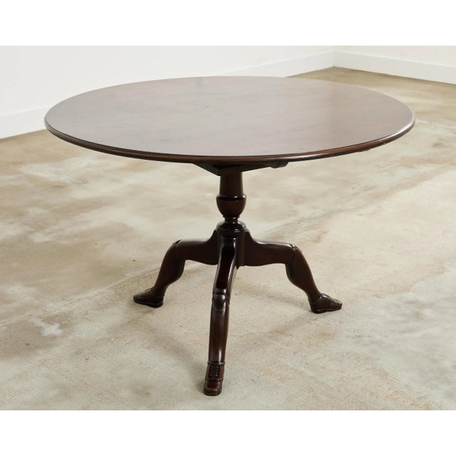 Georgian Isle of Man Tilt-Top Mahogany Center Table For Sale - Image 4 of 12