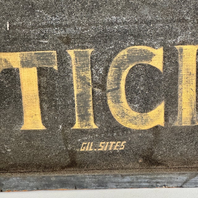Black Optician Large Antique Double Sided Gilt on Black Wood Trade Sign For Sale - Image 8 of 11