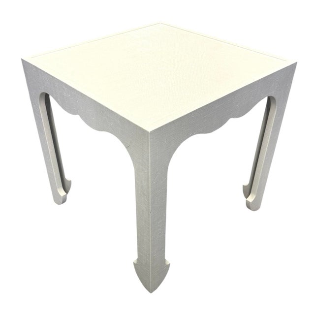 Lee Jofa Lee Jofa for Kravet Oliver Linen Wrapped Side Table For Sale - Image 4 of 10