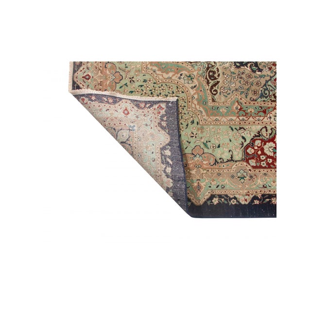 1960s Large Vintage Tabriz Wool Rug - 9`8" X 13`1" For Sale - Image 5 of 6