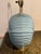 Ceramic 1980s Art Deco Blue Shell Table Lamp For Sale - Image 7 of 9