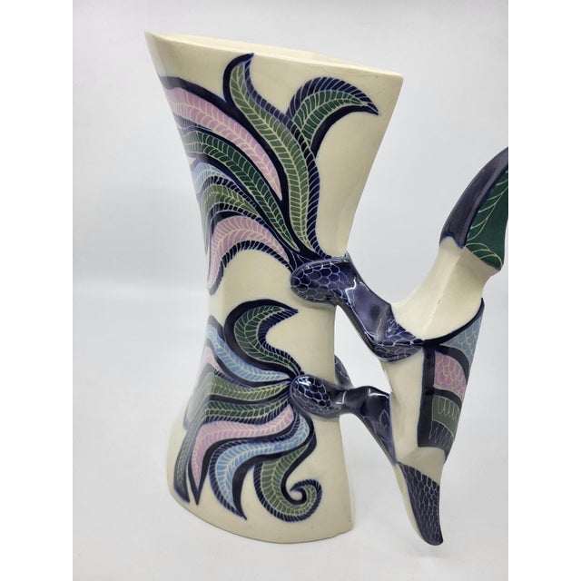 White French Lizard Vase by Gabrielle Mackiewicz, 1970 For Sale - Image 8 of 13