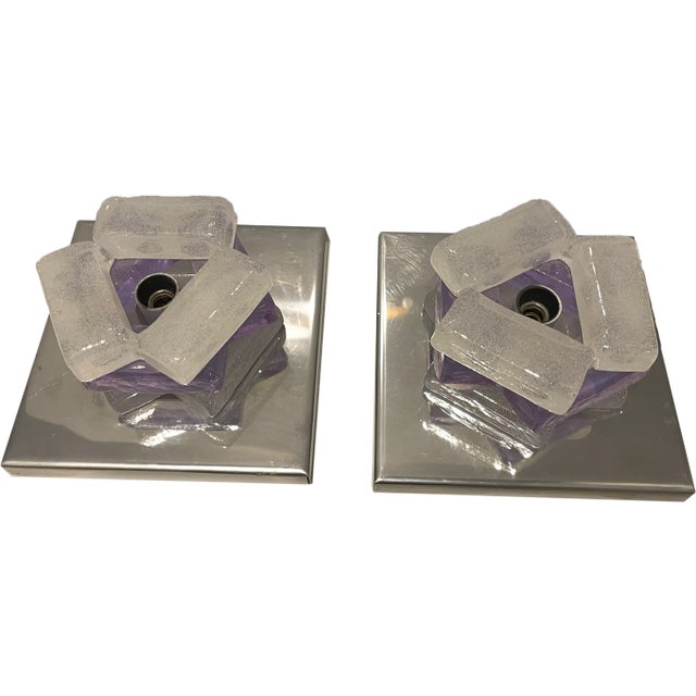 Italian Murano Glass Sconces by Albano Poli for Poliarte, 1970s , Set of 2 For Sale - Image 13 of 13