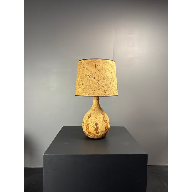 Mid-Century Cork Table Lamp, France, 1960s For Sale - Image 9 of 16