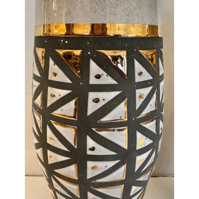 Mid-Century Modern Mid Century Modern Pottery Vases -A Pair For Sale - Image 3 of 7