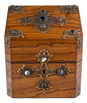 Gothic Revival Box in Olive Wood, 1880