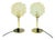 Mid-Century Bubble Glass and Brass Table Lamps by Helena Tynell, Germany, 1960s, Set of 2 For Sale