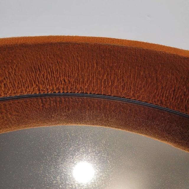 Space Age Dressing Mirror with Orange Velvet Upholstery, 1960s For Sale - Image 13 of 18