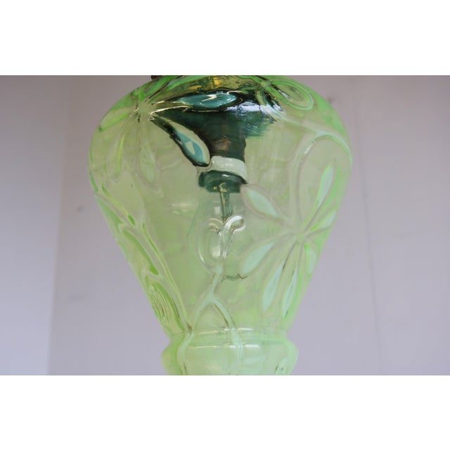Arts & Crafts Vaseline Glass Pendant Light by Henry G. Richardson & Sons, 1900s For Sale - Image 4 of 7