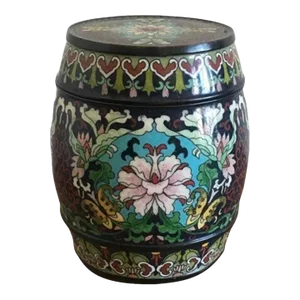 Cloisonné Barrel Shaped Box